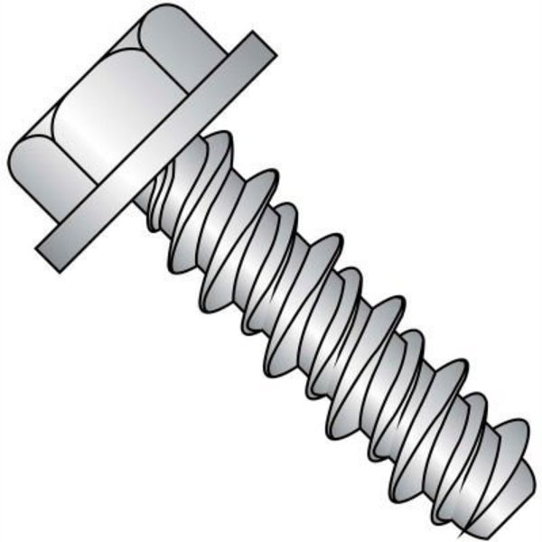 Kanebridge Sheet Metal Screw, #12-16 x 1/2 in, 18-8 Stainless Steel Hex Head Hex Drive 1208HW188